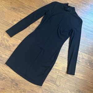 Dynamite Black Long Sleeve Mock Neck Mini Skirt in size Small